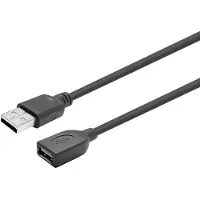 VivoLink PROUSBAAF15 15m USB A USB A Mannelijk Vrouwelijk Zwart, Transparant USB-kabel