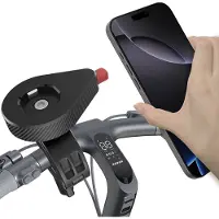 Cazy Telefoonhouder voor de fiets - Smartphone houder voor fiets en motor - Telefoonhouder fiets - GSM Houder - Anti-schok - Wielrennen - Quad Lock Compatibel - Easy Click -
