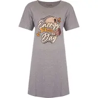Temptation Dames Nachthemd - Big Shirt - Grijs Melange - Maat L