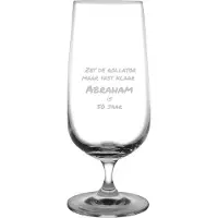 Fusion Gegraveerde bierglas op voet 41cl Zet de rollator maar vast klaar abraham is 50 jaar