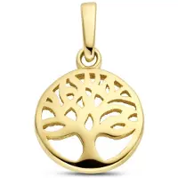 The Jewelry Collection 14K geelgoud hanger levensboom 4026952