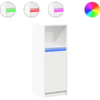 vidaXL Dressoir met LED 38x34x100 cm bewerkt hout wit