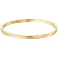Yehwang Manchetarmband basic goudkleurig - Bangle armband - Roestvrij staal - Nikkelvrij