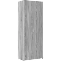 vidaXL Hoge kast 70x42,5x185 cm bewerkt hout grijs sonoma eikenkleurig