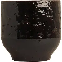 D&M Deco Bloempot Zwart-Bruin D 17 cm H 15.5 cm Opening 15 cm