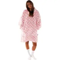 Noony Pink Spots oversized hoodie deken - Plaids met mouwen - Fleece deken met mouwen - Ultrazachte binnenkant - Hoodie blanket - One size fits all