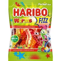 Haribo Halal - Worms Fizz - 30x 80gr Voordeeldoos