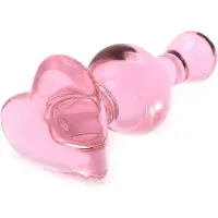 Kiotos Glass - Roze Buttplug Van Glas Met Hartje