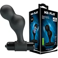 Mr. Play MR PLAY | Mr Play - Silicone Vibrating Anal Plug Black
