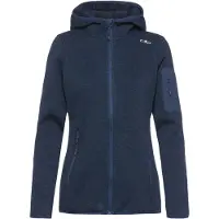 CMP - Women's Jacket Fix Hood Jacquard Knitted 3H19826 - Fleecevest 36, zwart