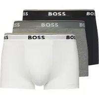 BOSS Boxershorts 'Power' grijs gemêleerd / zwart / wit