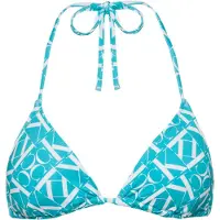 Calvin Klein Triangle Bikinitop dames Blauw dessin S/36