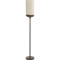 Light & Living Vloerlamp Ø23x159 cm DANIA hout print d bruin+touw crème