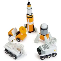 Tender Leaf Toys Ruimtevaartset, voertuigset, geschikt voor kinderen vanaf 3 jaar, hout, meerkleurig