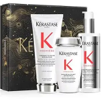 Kérastase Haarverzorging Première Première Fondant Holiday Coffret Bain Décalcifiant Réparateur 250 ml + Fondant Fluidité Réparateur 200 ml + Concentré Décalcifiant Ultra-Réparateur 250 ml