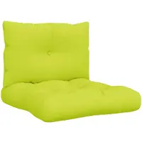 vidaXL Palletkussens 2 st stof felgroen