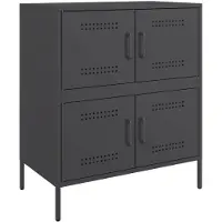 vidaXL Dressoir 68x39x79 cm staal zwart