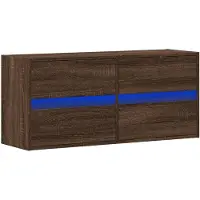 vidaXL Tv-wandmeubel met LED-verlichting 100x31x45 cm bruin eikenkleur