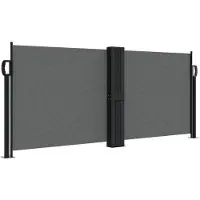 vidaXL Windscherm uittrekbaar 100x600 cm antraciet