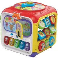 Vtech Baby Activiteiten Kubus - Educatief Babyspeelgoed - Dieren, Cijfers en Kleuren - Cadeau - Van 9 tot 36 Maanden - Rood