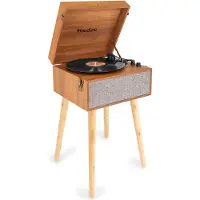 Audizio Fremont retro platenspeler met meubel - Platenspeler Bluetooth
