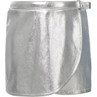 LOOXS 10sixteen imitatieleren wikkelrok zilver Meisjes Imitatieleer Effen - maat 176