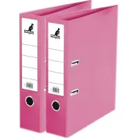 Kangaro 2x Ringmappen/ordners roze A4 75 mm - Opbergmap