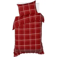 MOODIT Dekbedovertrek Thor Rosaline Burgundy Flanel-140 x 200 / 220 cm | 1-Persoons