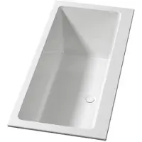 Riho Rethink Cubic inbouwbad - 180x80cm - speciaal muurmodel - acryl - glans wit B160001005
