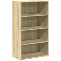 vidaXL Hoge kast 70x41x124 cm bewerkt hout sonoma eikenkleurig