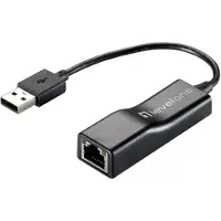 LevelOne 540023 (USB 2.0, RJ45), Netwerkadapter, Zwart