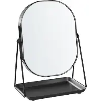 Beliani Make-up spiegels, Cosmeticaspiegel 20 x 22 cm Zwart CORREZE