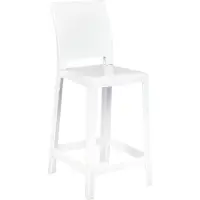 Beliani WELLINGTON - Barkruk set - Wit - Polycarbonaat