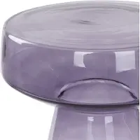 Beliani LAGUNA - Bijzettafel - Grijs - Glas