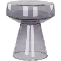 Beliani LAGUNA/CALDERA - Bijzettafel set van 2 - Grijs - Glas