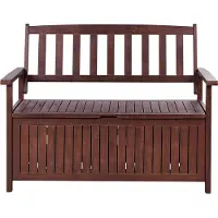 Beliani SOVANA - Tuinbank - Mahonie/Rood - Acaciahout