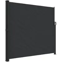 vidaXL Windscherm uittrekbaar 180x300 cm zwart