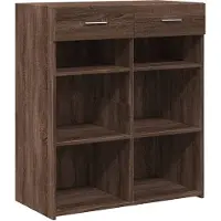 vidaXL Dressoir 80x42,5x93 cm bewerkt hout bruin eikenkleur
