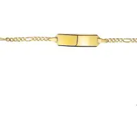The Jewelry Collection The Kids Jewelry Collection 9 Krt. Graveerarmband Goumet 5,0 mm 9 - 11 cm - 9 Karaats Geel