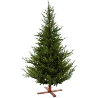 Our Nordic Christmas Sami Mountain Spruce Wood kunstkerstboom - 183 cm - Donkergroen - Ø124 cm - 3088 tips - Houten voet