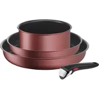 Tefal Ingenio Daily Chef Pannenset 4 delig - Koekenpan 26cm + 22cm + Steelpan 16cm + Handgreep