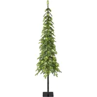 A Perfect Christmas Colwood Wrapped verlichte kunstkerstboom - 150 cm - Groen - Ø30 cm - 569 tips - 80 ledlampjes (warm wit)
