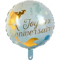 Boland - Folieballon Zeemeermin 'Joyeux Anniversaire' - Multi - folieballon