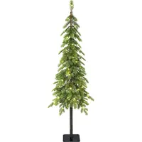 A Perfect Christmas Colwood Wrapped verlichte kunstkerstboom - 120 cm - Groen - Ø20 cm - 444 tips - 60 ledlampjes (warm wit)