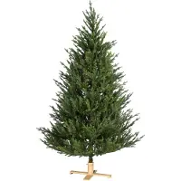 Van Der Gucht Arkansas Deluxe kunstkerstboom met houten voet 213 cm