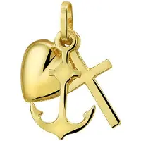 The Jewelry Collection hanger geloof, hoop en liefde 14K geelgoud 4005591