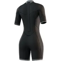 Mystic Brand Flatlock 3/2mm Dames Shorty Met Korte Mouwen En Rits Op De Rug