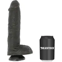 BlackyDick - Jordan - Dildo - 20 x 5,5 cm - PVC - Zwart
