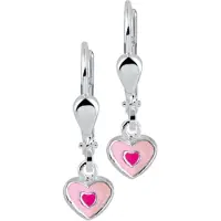 Trendjuwelier huiscollectie TFT Oorhangers Hart Brisur Haak Zilver Glanzend 20 mm x 5.5 mm
