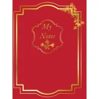 Sans marque Notitieboek - Cadeau voor man - Cadeau voor vrouw - hardcover - Notitieboekje - Schrijfblok - Notebook - Goude - rood- Luxe